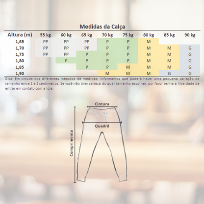 Calça Academia Masculina Lápis  - Garabella