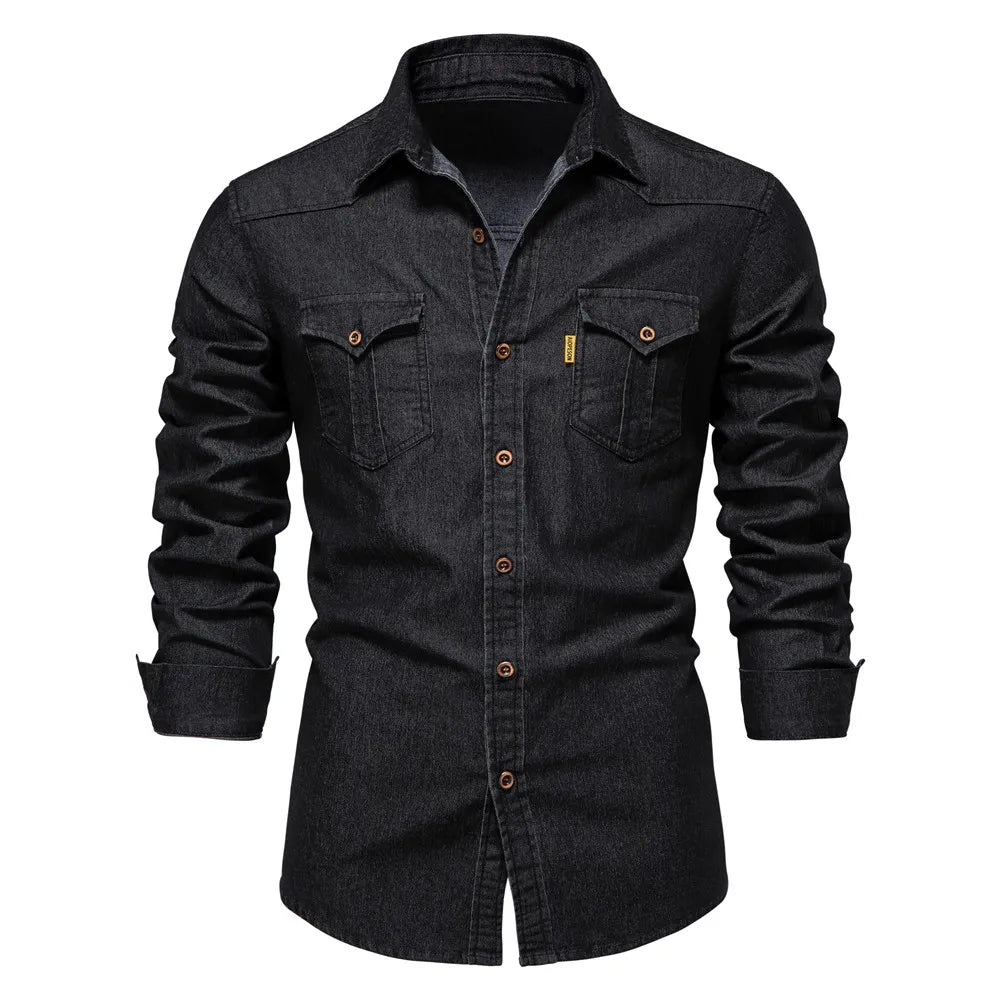 Camisa Jeans Masculina - Garabella