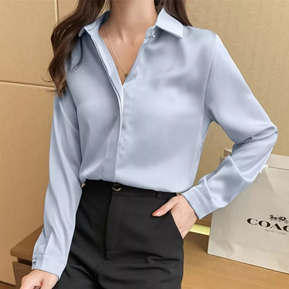 Camisa Feminina de Cetim Atmosphere  - Garabella