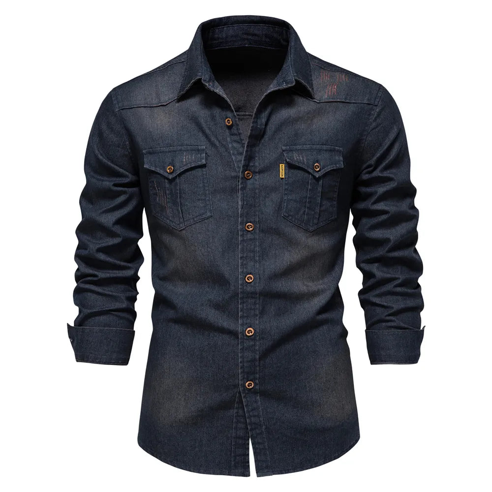 Camisa Jeans Masculina - Garabella