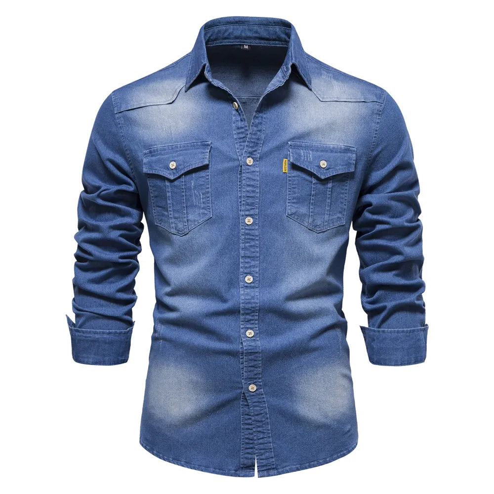 Camisa Jeans Masculina - Garabella