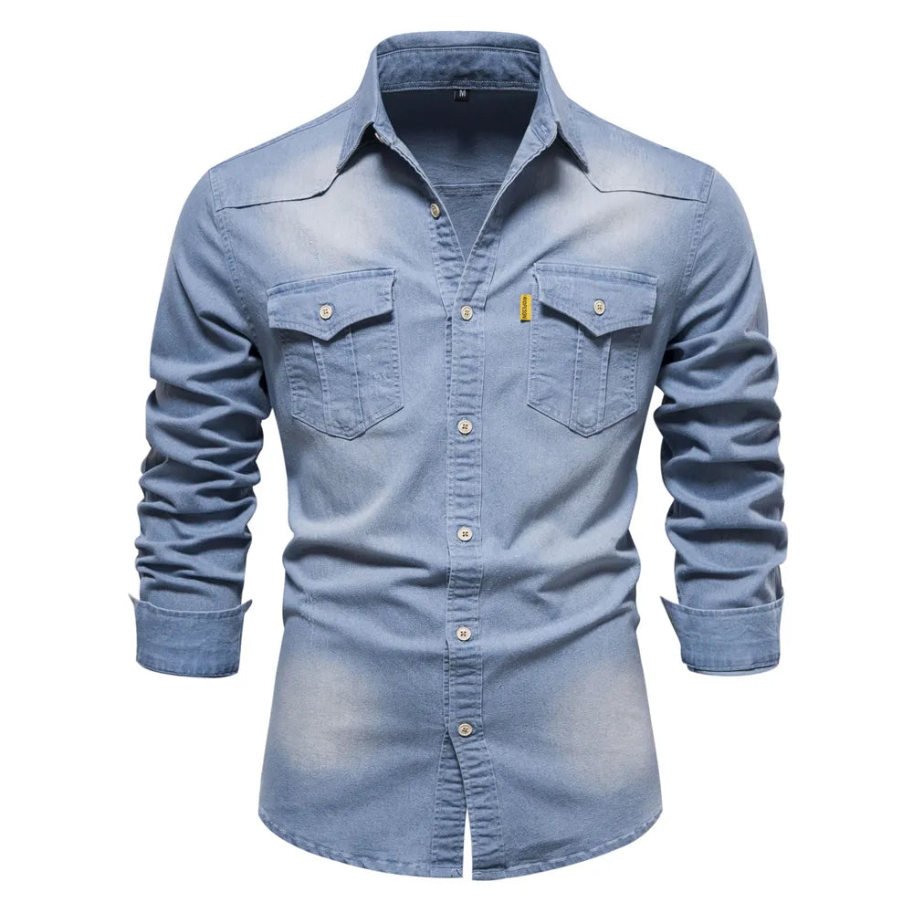 Camisa Jeans Masculina - Garabella