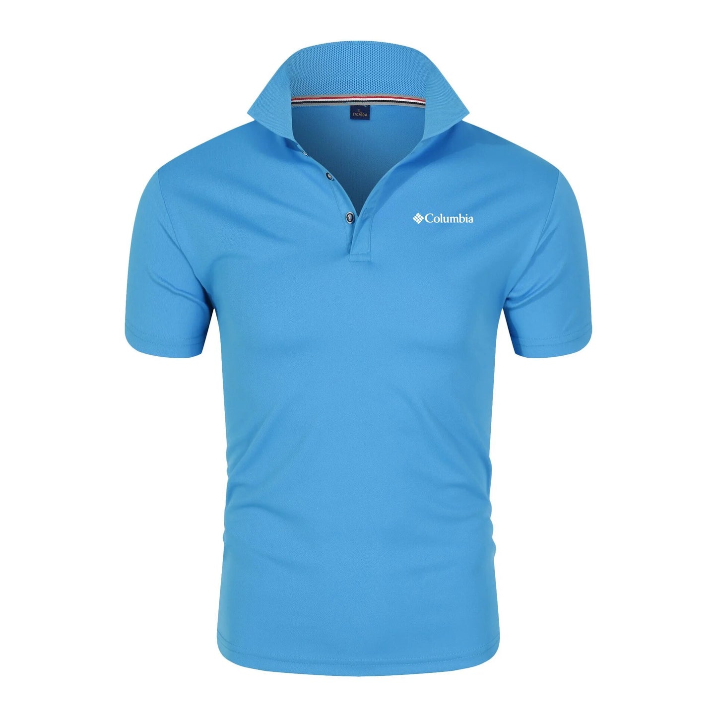 Camisa Polo Masculina Azul Claro  - Garabella