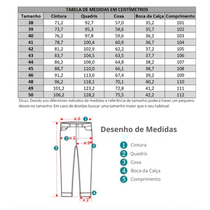 Calça Sarja Masculina Classic - Garabella